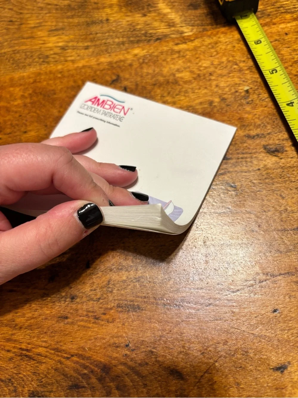 Vintage Ambien Post-it Note Pad 4” x 4”